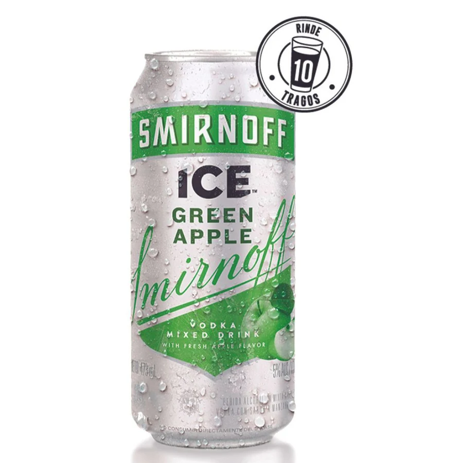 SMIRNOFF ICE LATA 473CC GREEN APPLE X 24