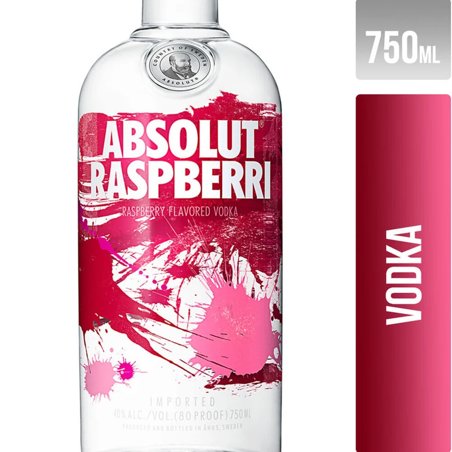 ABSOLUT RASPBERRY VODKA 750ML X1