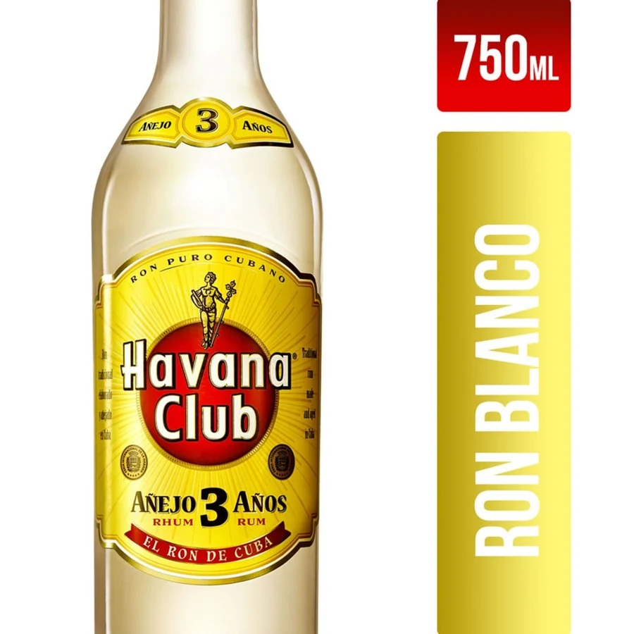 HAVANA CLUB AÑEJO 3 AÑOS BLANCO RON 750ML X1