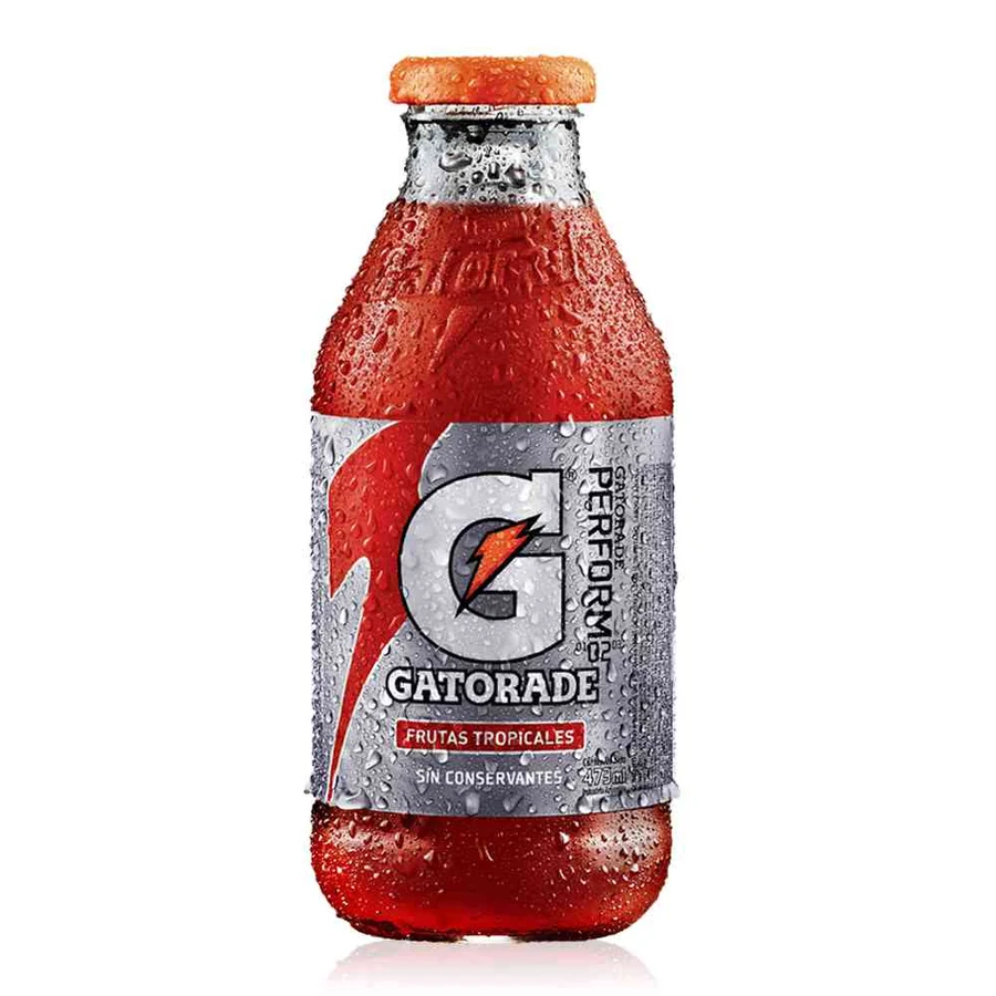 GATORADE VIDRIO 473CM X24 FRUTAS TROPICALES