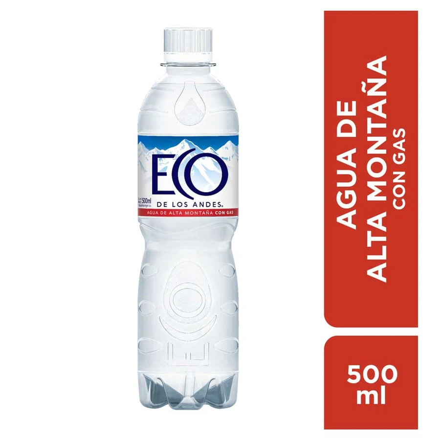 ECO DE LOS ANDES AGUA CON GAS 500CC PACK X12