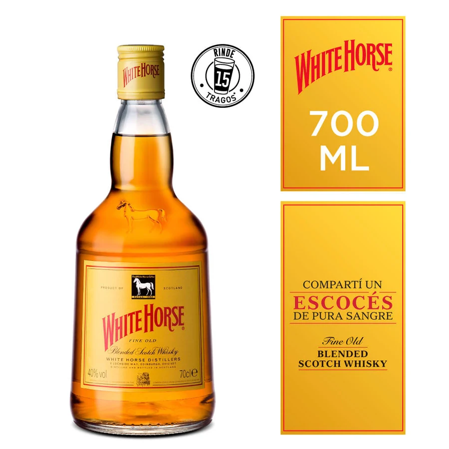 WHITE HORSE WHISKY 750CC X 1
