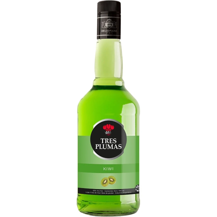 LICOR DE KIWI TRES PLUMAS X 1