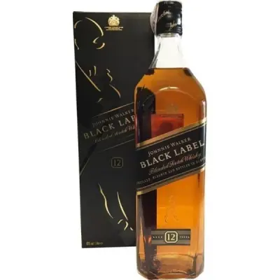 JOHNNIE WALKER BLACK LABEL WHISKY 1 LITRO CAJAX1