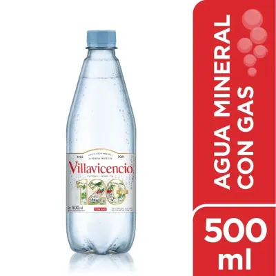 VILLAVICENCIO AGUA CON GAS 500CC PACK X12