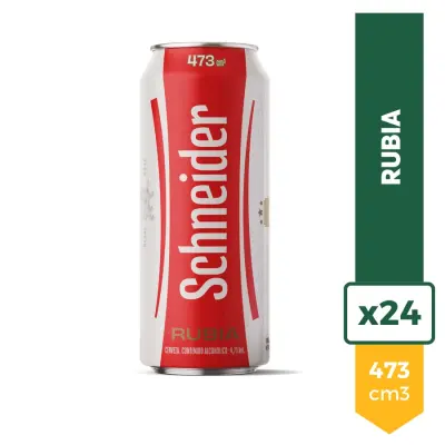 SCHNEIDER CERVEZA LATA 473CC PACKX24
